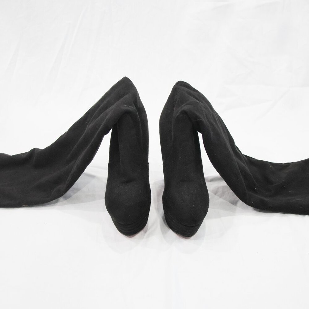 Red Sole Over Knee Platform Stiletto Boots - Picture 4 of 4